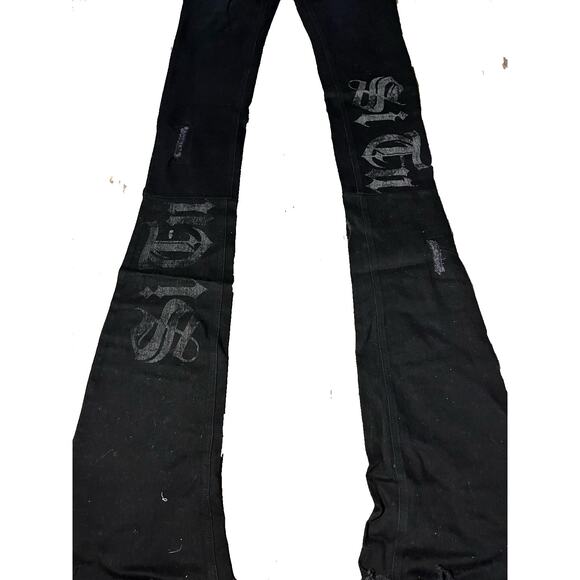 Si Tu Veux Black Jean’s Size 36 With design on the legs - Picture 3 of 5